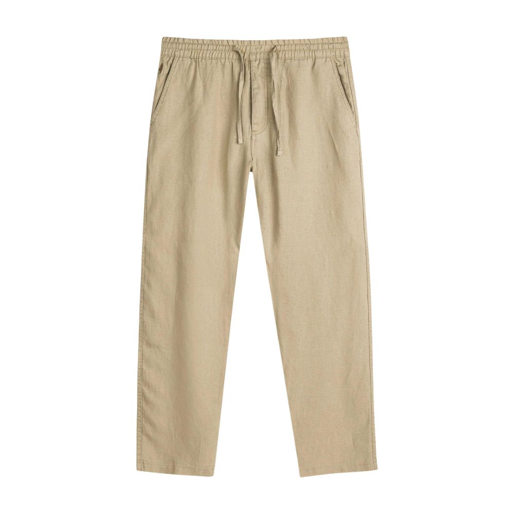 Lyle &amp; Scott Beige Linen Casual Pants