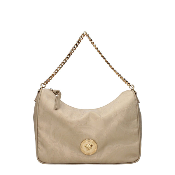 Versace - Beige Fabric Handbag