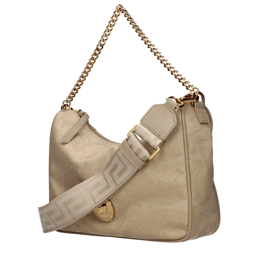 Versace - Beige Fabric Handbag