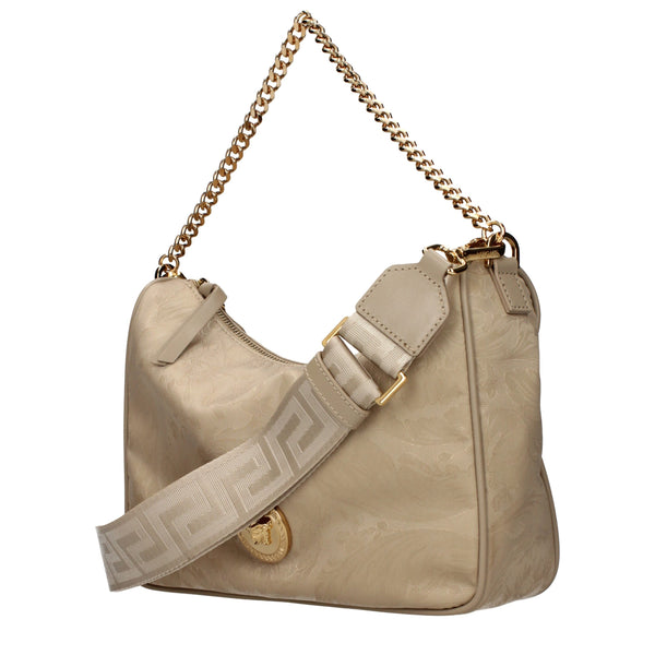 Versace - Beige Fabric Handbag