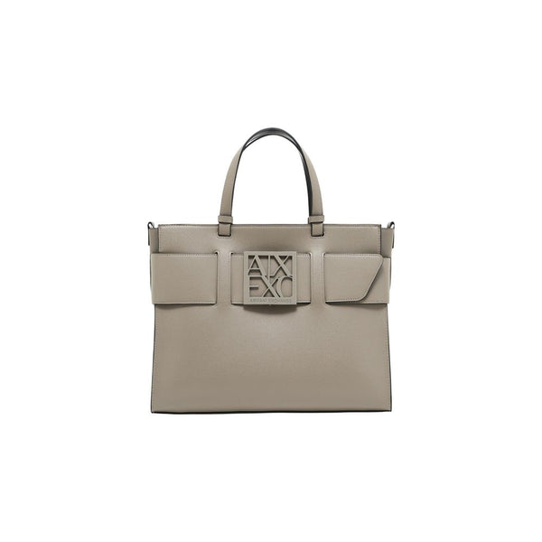 Armani Exchange - Beige Artificial Leather Handbag