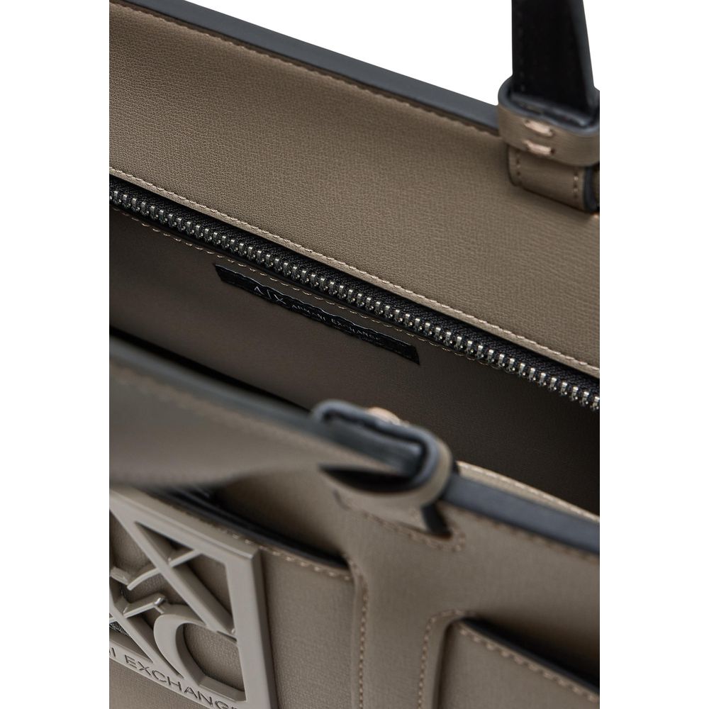 Armani Exchange - Beige Artificial Leather Handbag