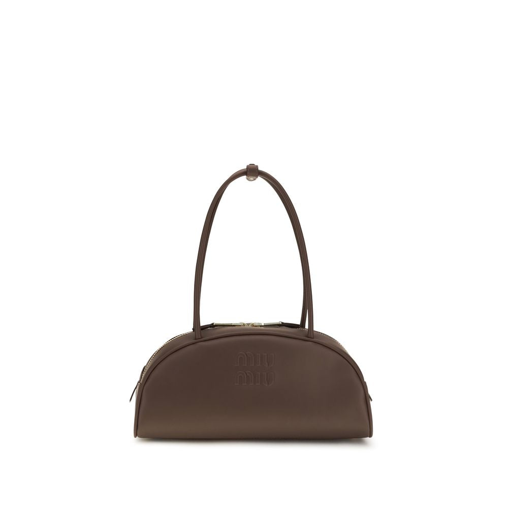 Miu - Brown Calf Leather Bos Taurus Shoulder Bag