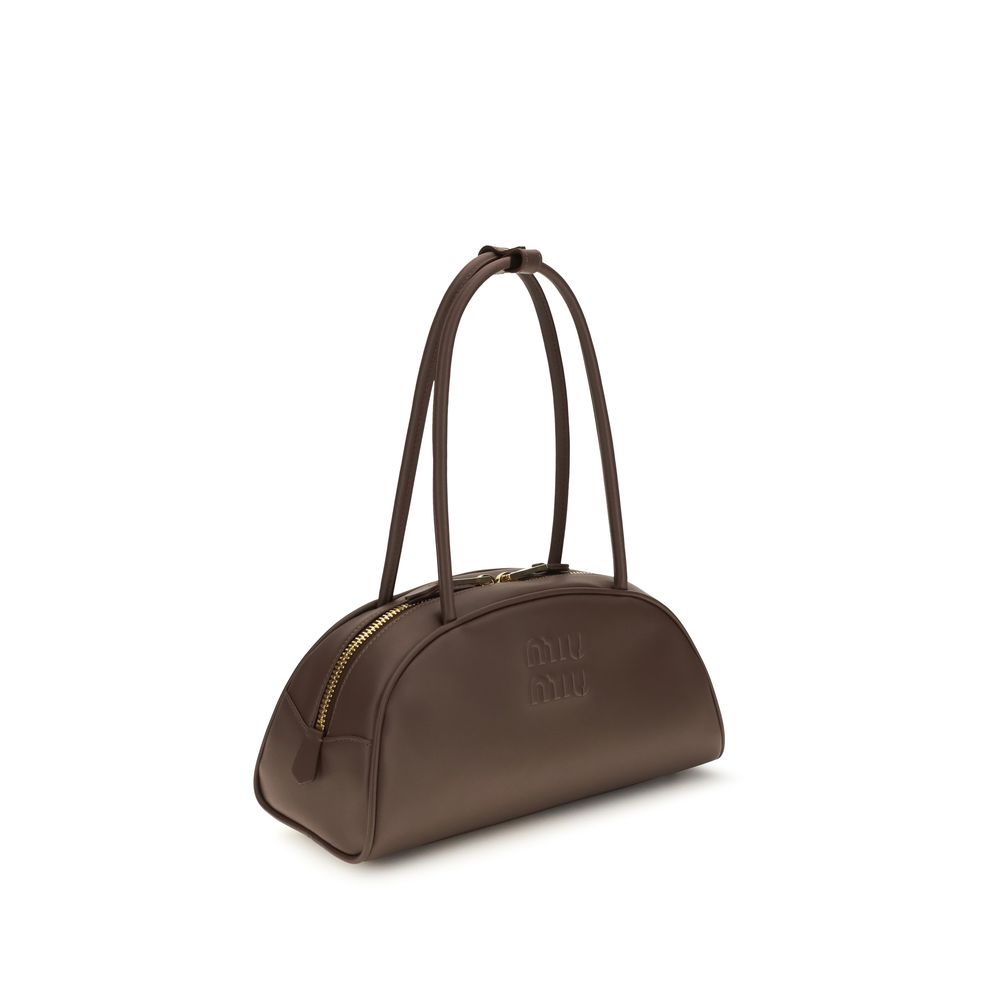 Miu - Brown Calf Leather Bos Taurus Shoulder Bag