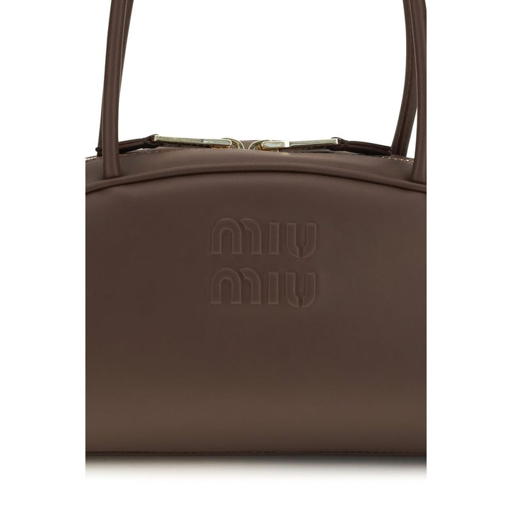 Miu - Brown Calf Leather Bos Taurus Shoulder Bag