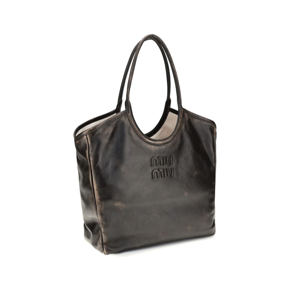 Miu - Brown Calf Leather Bos Taurus Shoulder Bag