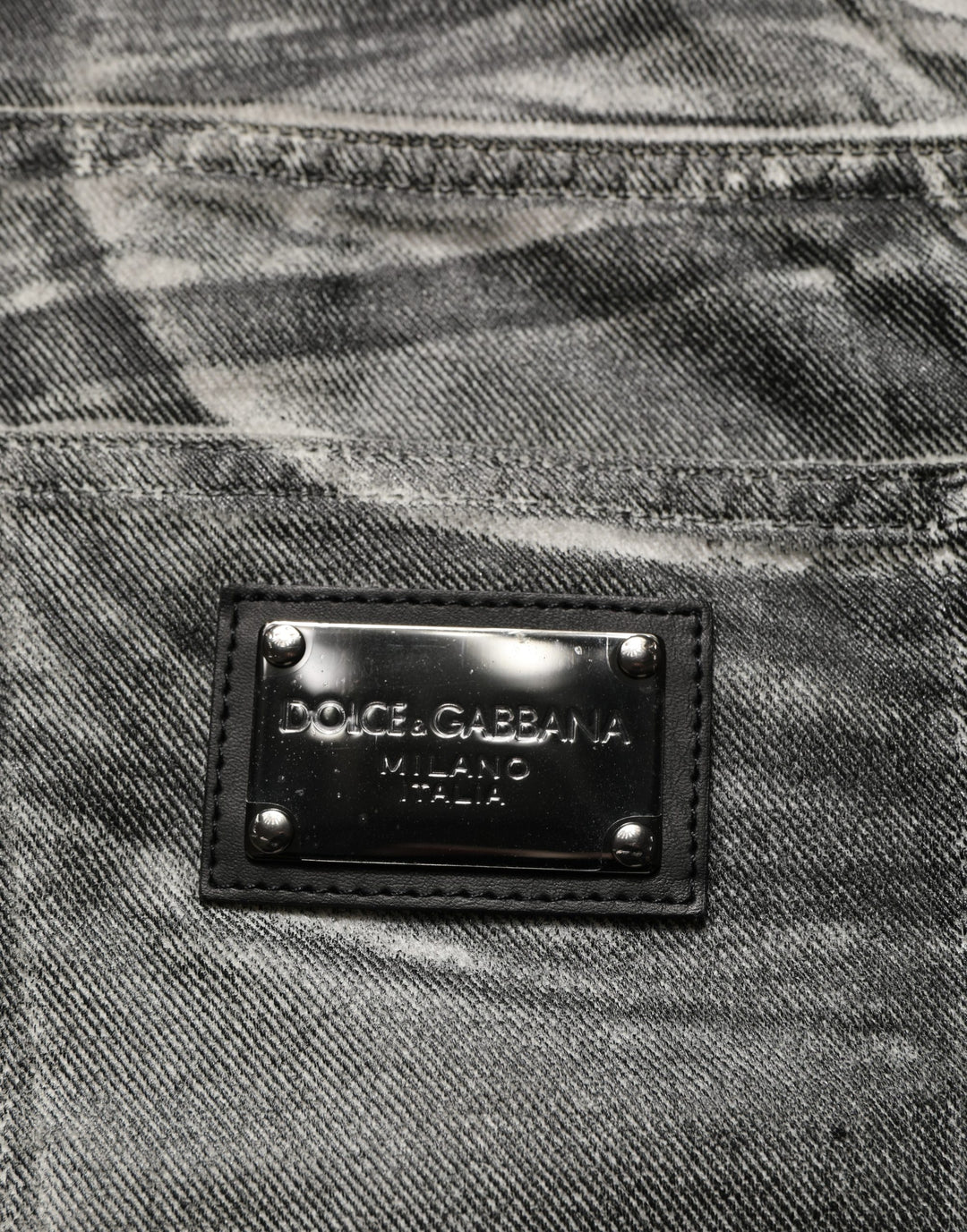 Dolce &amp; Gabbana Grey Washed Mid Waist Straight Denim Jeans