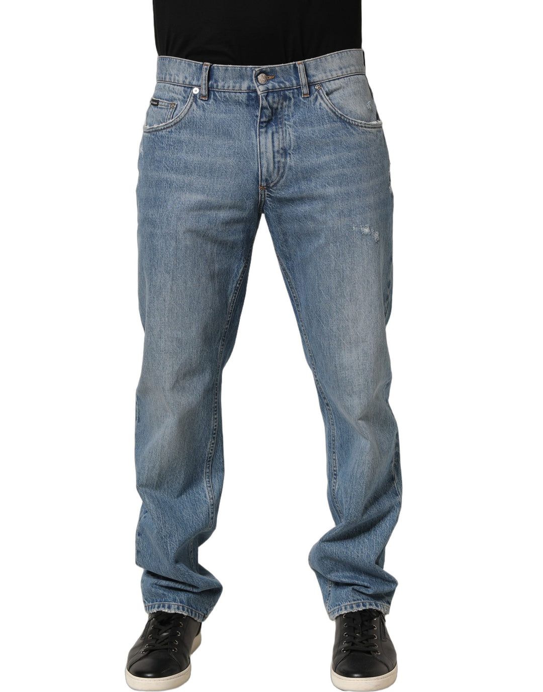 Dolce &amp; Gabbana Light Blue Washed MidWaist Classic Denim Jeans