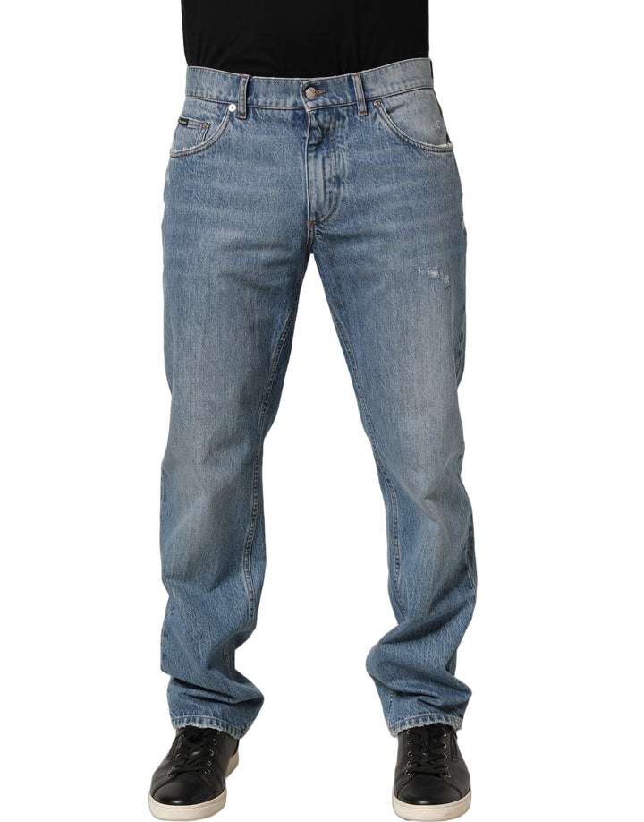 Dolce &amp; Gabbana Light Blue Washed MidWaist Classic Denim Jeans