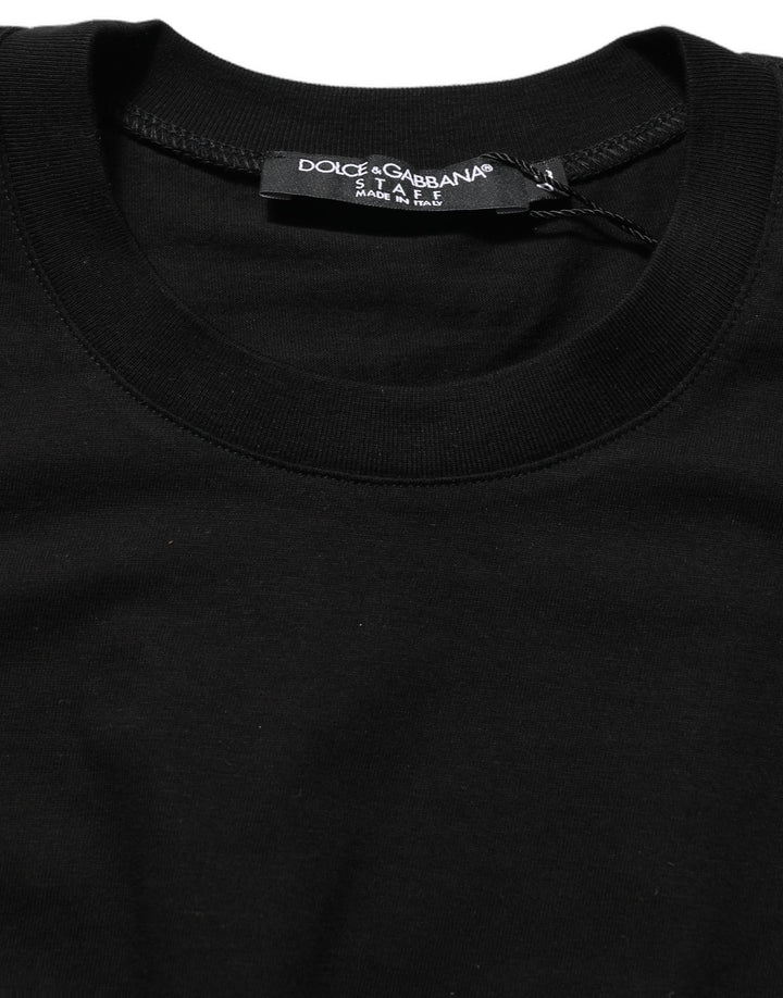 Dolce &amp; Gabbana Black Long Sleeves Crew Neck Pullover Sweater