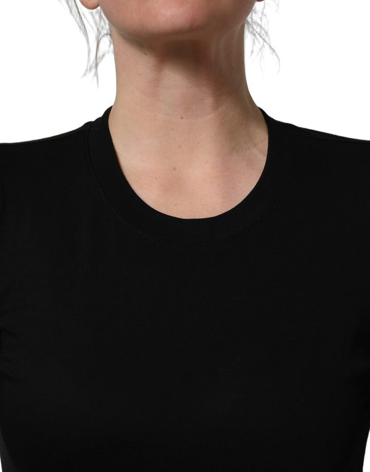 Dolce &amp; Gabbana Black Long Sleeves Crew Neck Pullover Sweater