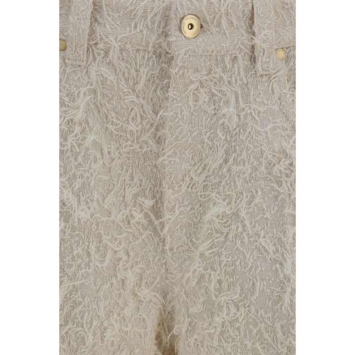 Brunello Cucinelli Beige Cotton Cropped Pants