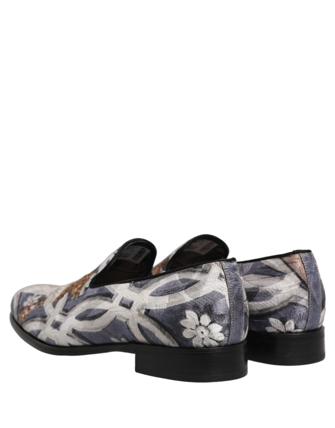 Dolce &amp; Gabbana Multicolor Floral Tapestry Embroidery Loafer Shoes