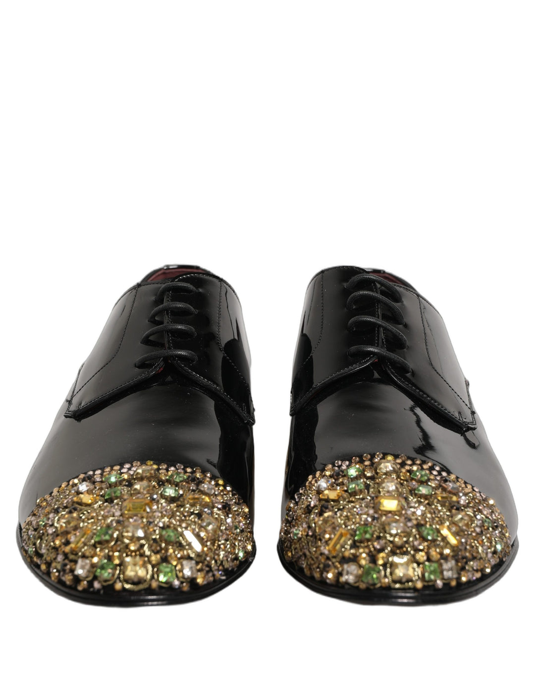 Dolce &amp; Gabbana Black Embellished Men Derby Dress Formal Shoes
