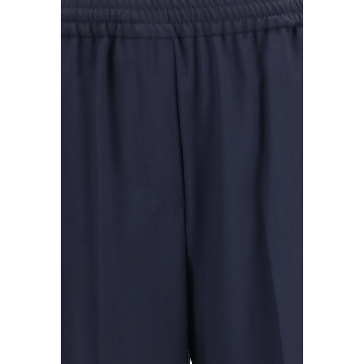 Max Mara Blue Wool Oves Aries Casual Pants