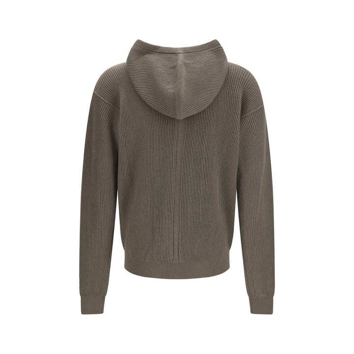 Rick Owens Gray Wool Oves Aries Hoodie