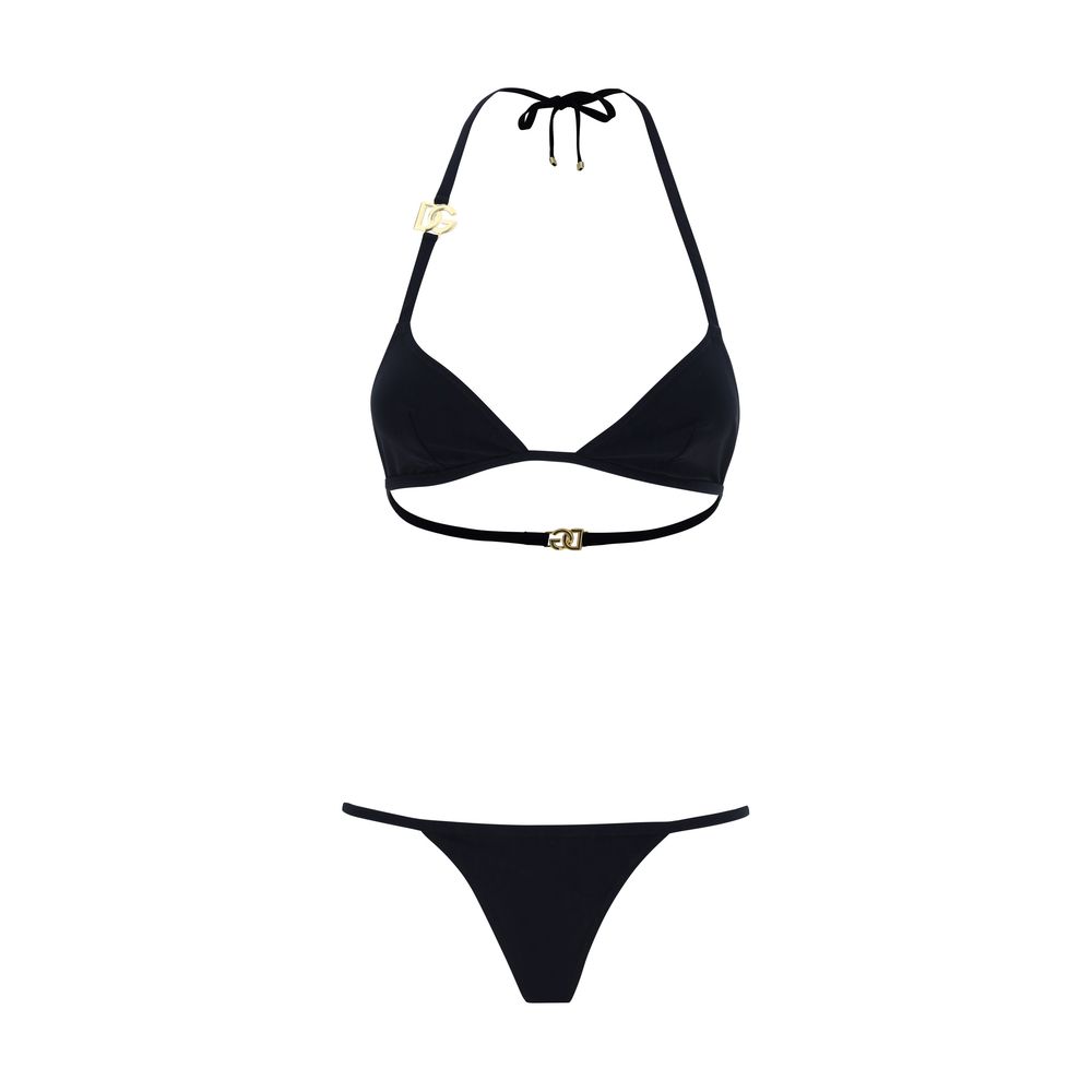 Dolce &amp; Gabbana Black Nylon Bikini