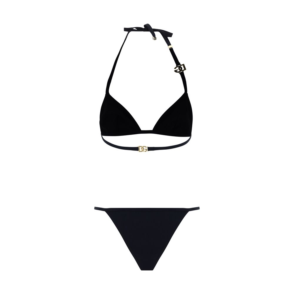 Dolce &amp; Gabbana Black Nylon Bikini