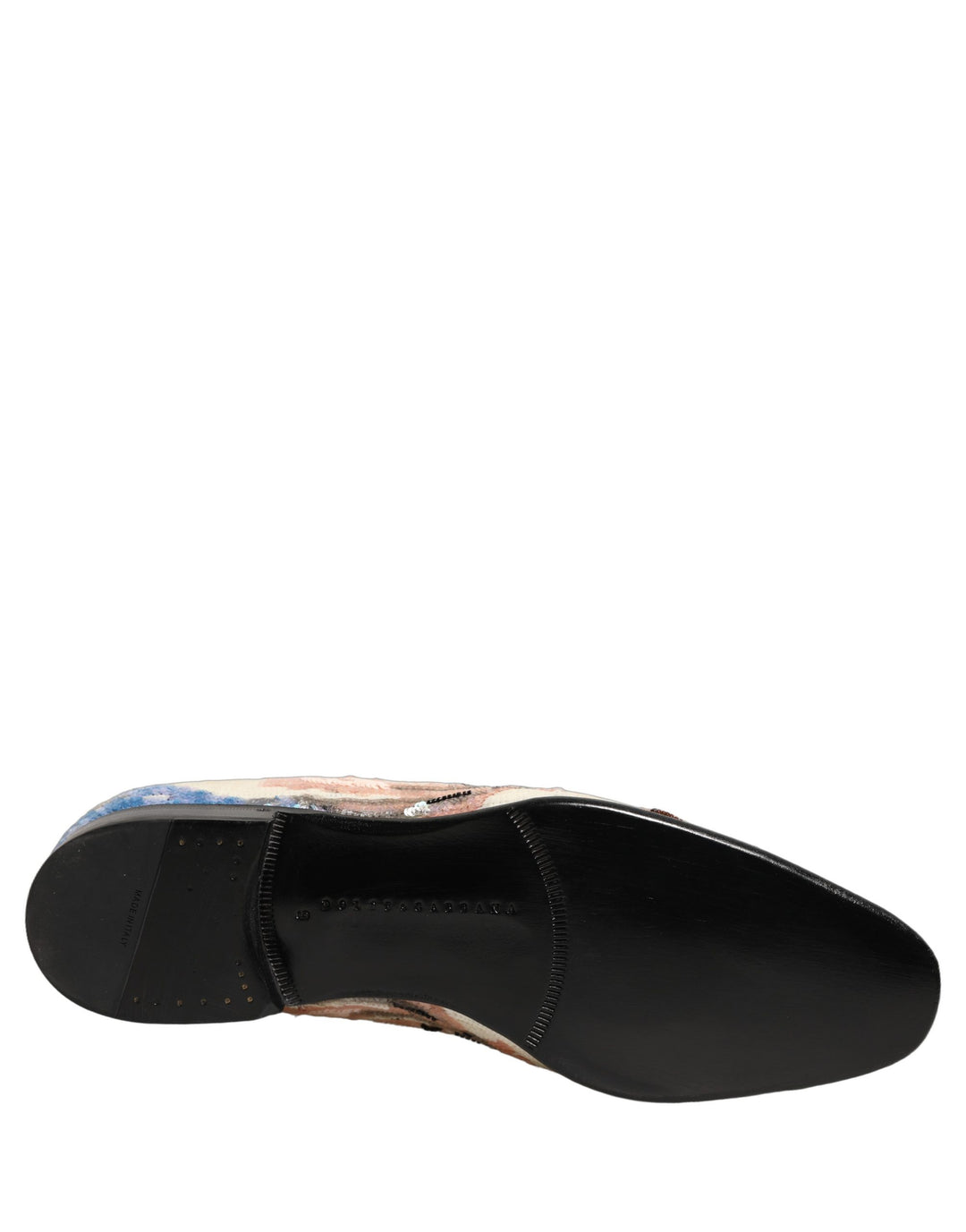 Dolce &amp; Gabbana Multicolor Sequin Embroidered Loafers Shoes