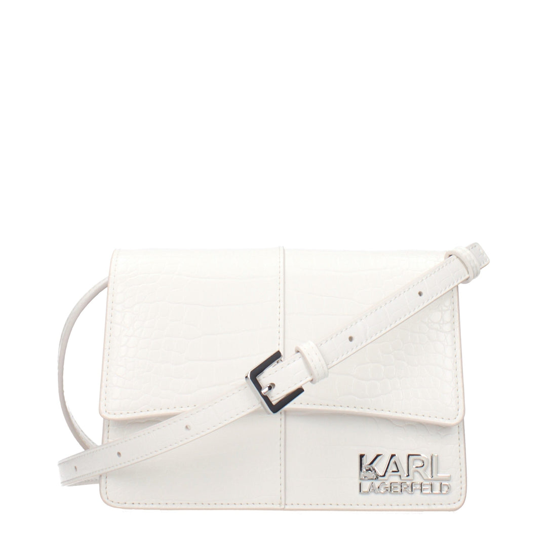 Karl Lagerfeld - White Polyethylene Crossbody Bag