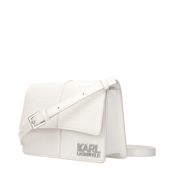 Karl Lagerfeld - White Polyethylene Crossbody Bag