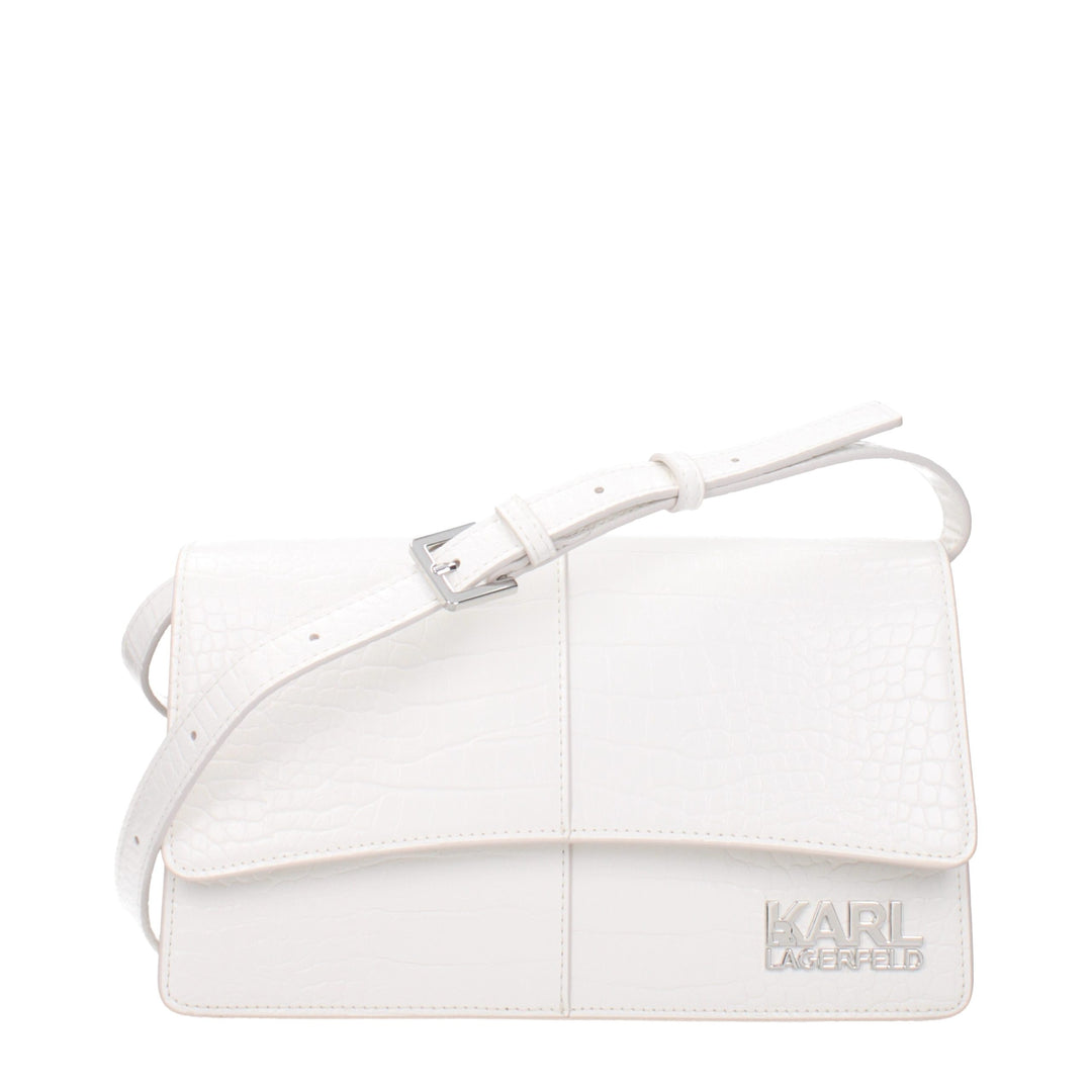 Karl Lagerfeld - White Polyethylene Crossbody Bag