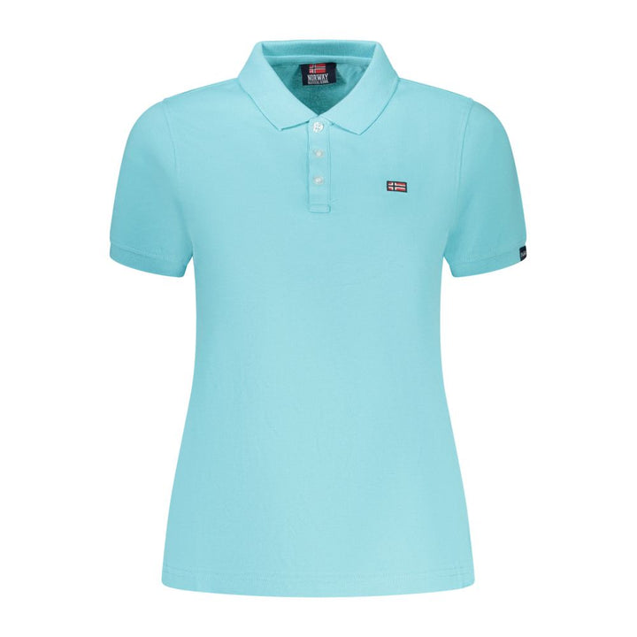 Norway 1963 Azzurro Cotton Womens Polo