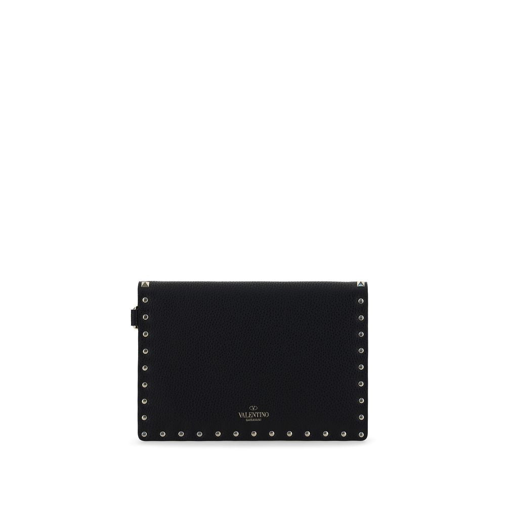 Valentino Garavani - Black Calf Leather Bos Taurus Clutch Bag