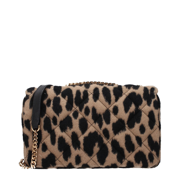 Versace - Brown Wool Shoulder Bag