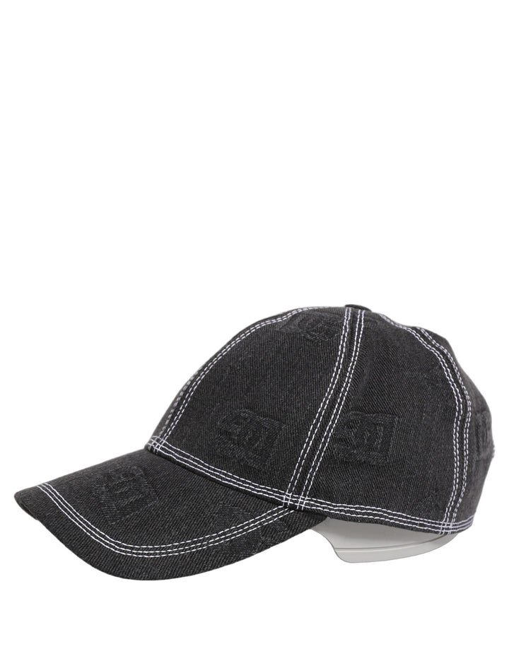 Dolce &amp; Gabbana Men Black Cotton 6 Panel Baseball Capello Hat