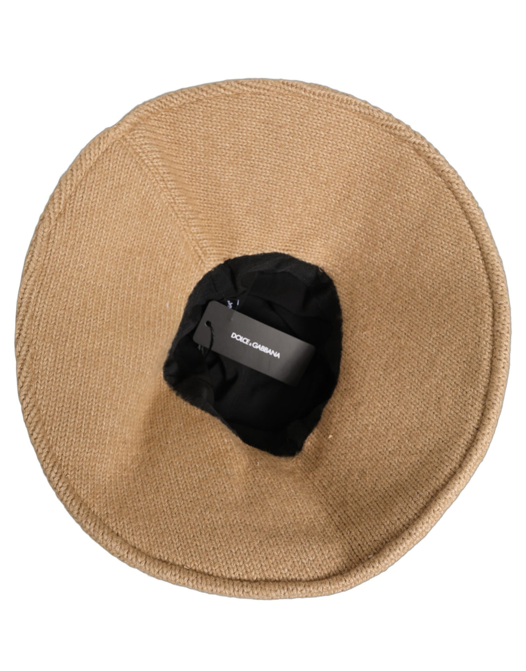 Dolce &amp; Gabbana Women Brown Cotton Knit WideBrim Bucket Capello Hat