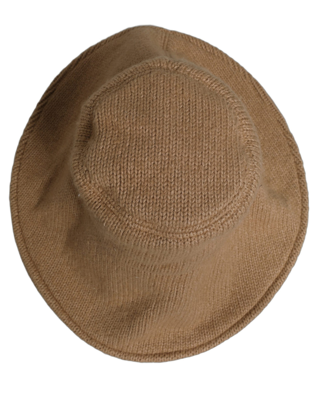 Dolce &amp; Gabbana Women Brown Cotton Knit WideBrim Bucket Capello Hat