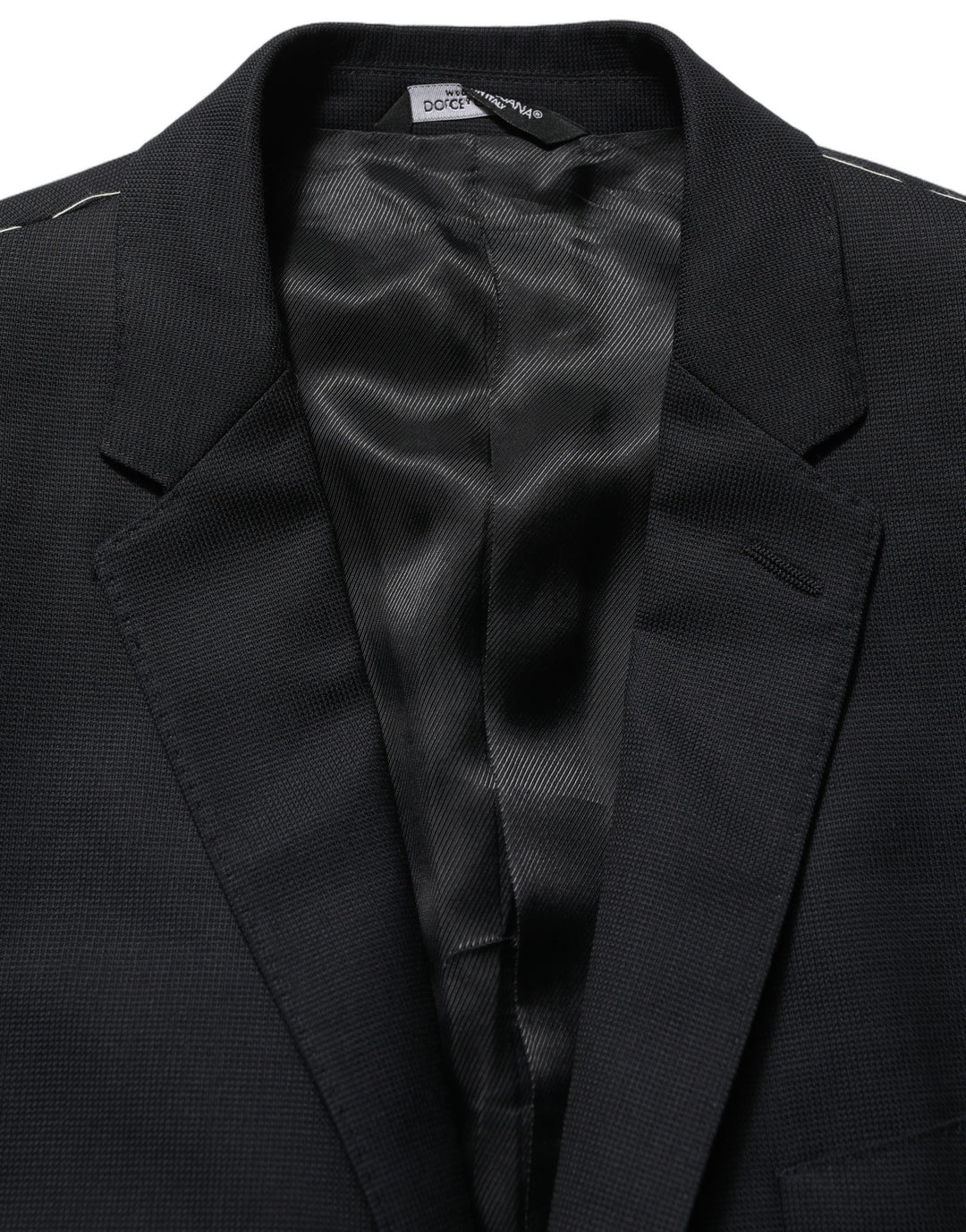 Dolce &amp; Gabbana Black Wool Single Breasted Blazer Jacket
