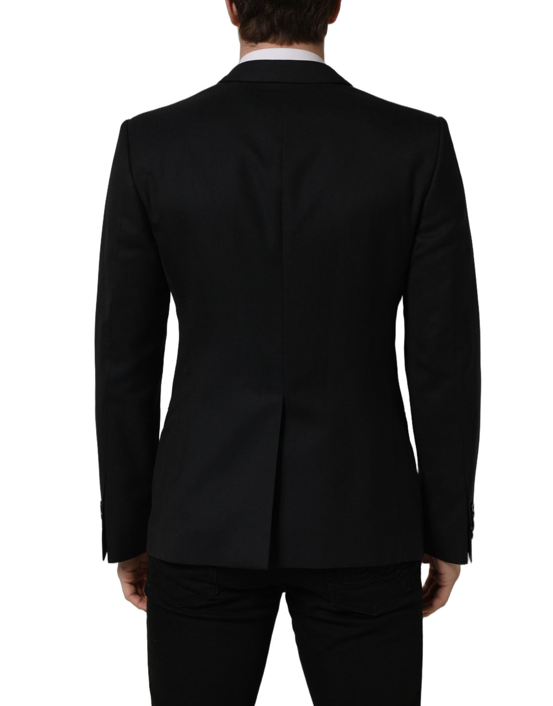 Dolce &amp; Gabbana Black Wool Single Breasted Blazer Jacket