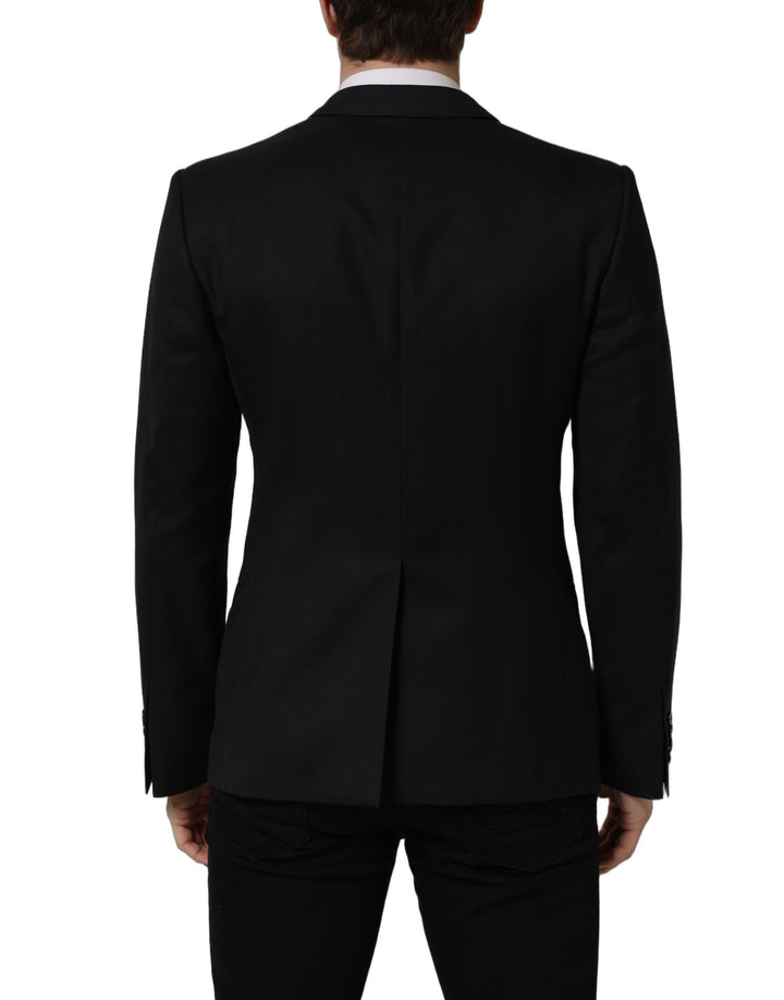 Dolce &amp; Gabbana Black Wool Single Breasted Blazer Jacket