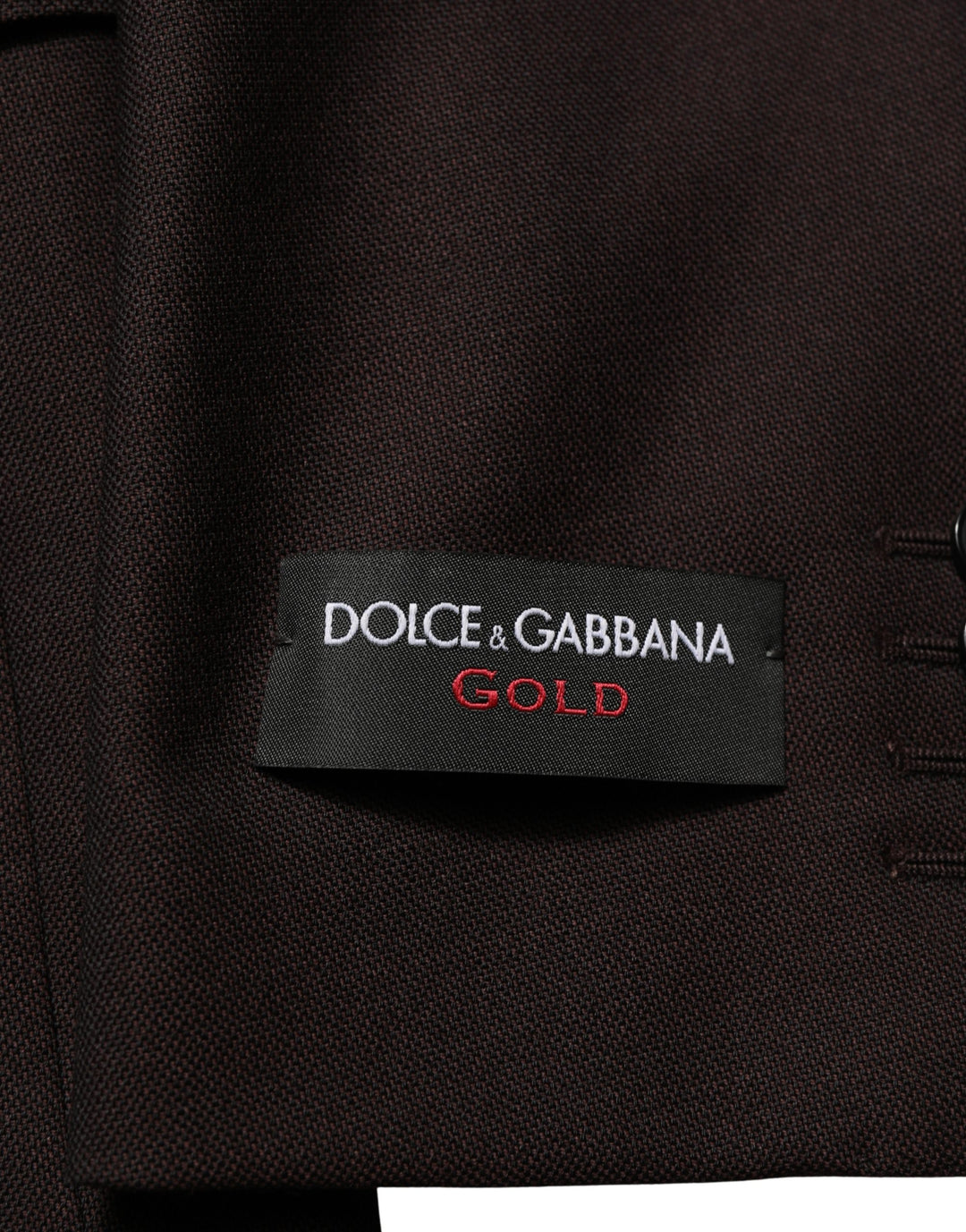 Dolce &amp; Gabbana Brown Wool GOLD Single Breasted Men Jacket