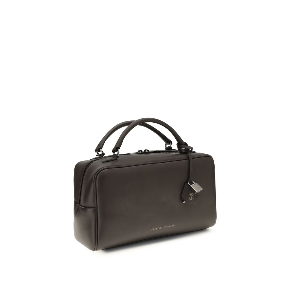 Brunello Cucinelli - Brown Calf Leather Bos Taurus Handbag