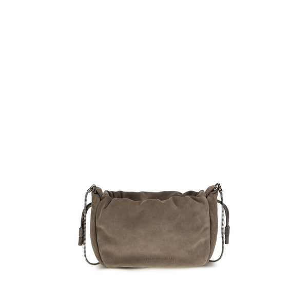 Brunello Cucinelli - Brown Calf Leather Bos Taurus Shoulder Bag