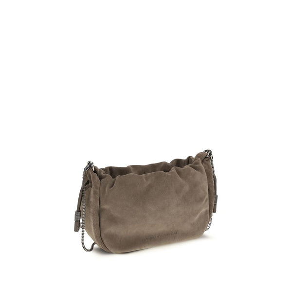 Brunello Cucinelli - Brown Calf Leather Bos Taurus Shoulder Bag