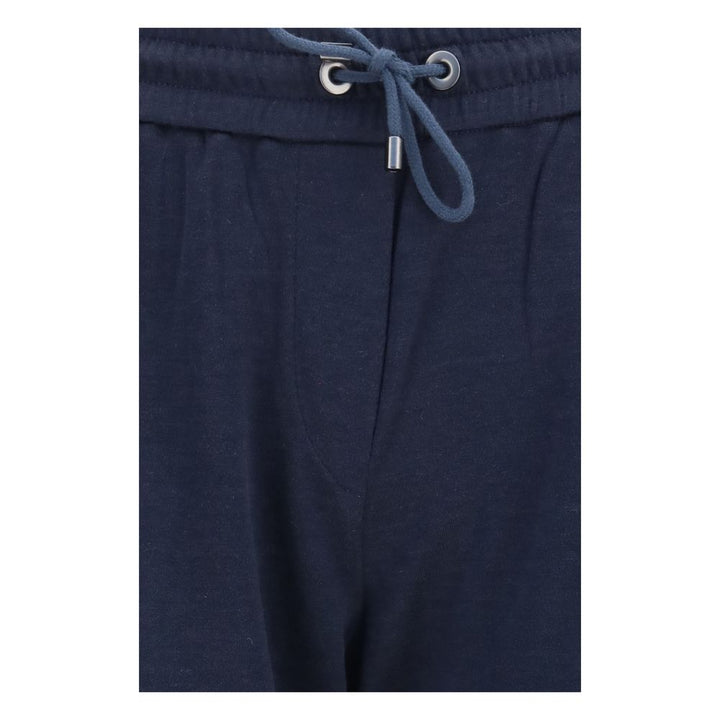 Brunello Cucinelli Blue Polyamide Casual Pants