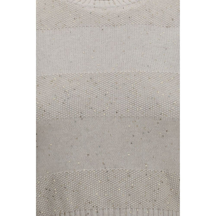 Brunello Cucinelli Beige Cotton Sweatshirt