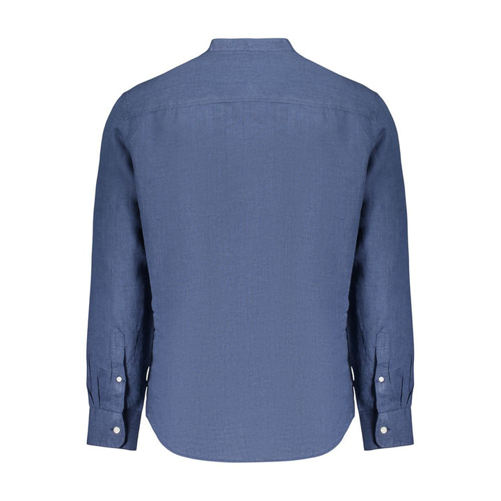 North Sails Blue Linen Mens Shirt