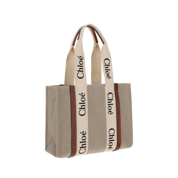 Chloé - Beige Linen Handbag