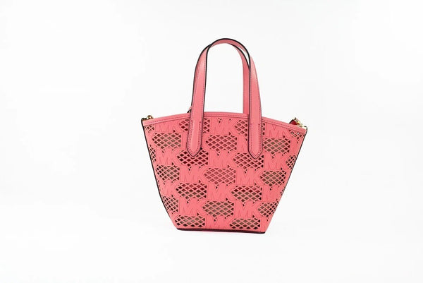 Michael Kors - Kimber Small Tea Rose Leather 2-In-1 Zip Tote Messenger Bag Purse