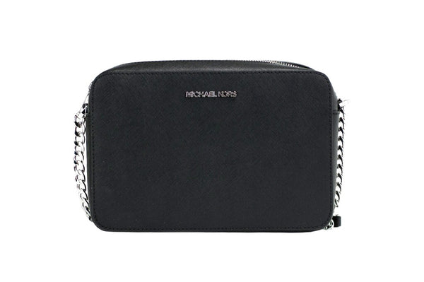 Michael Kors - Jet Set Large East West Black Saffiano Leather Crossbody Handbag