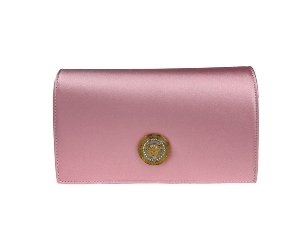 Versace - Medusa Crystal Satin Mini Chain Crossbody Bag Purse