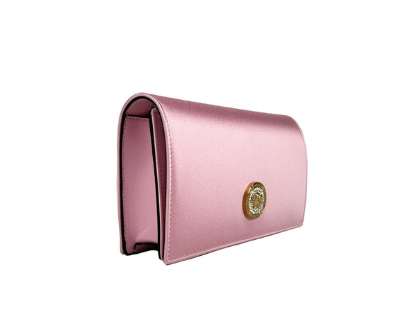 Versace - Medusa Crystal Satin Mini Chain Crossbody Bag Purse