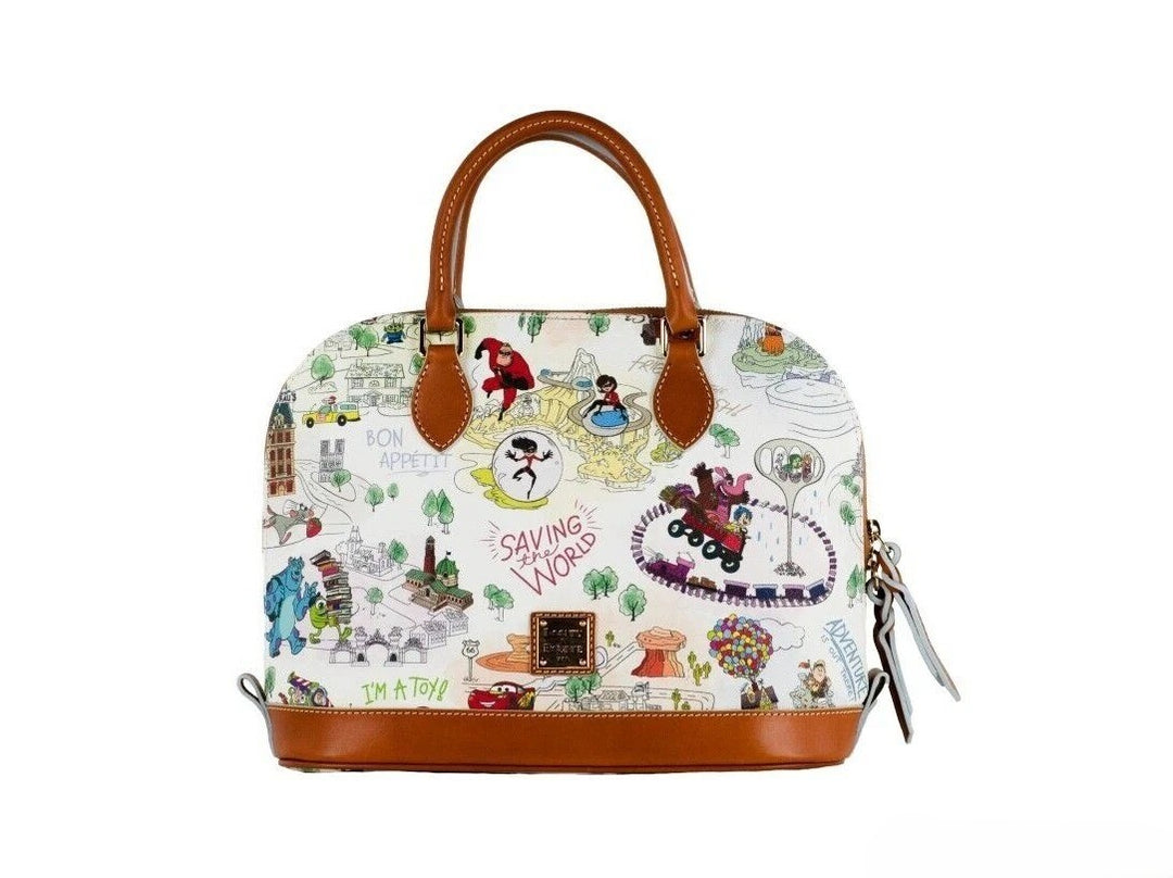 Dooney &amp; Bourke Disney Pixar Maps Satchel Crossbody Bag Purse