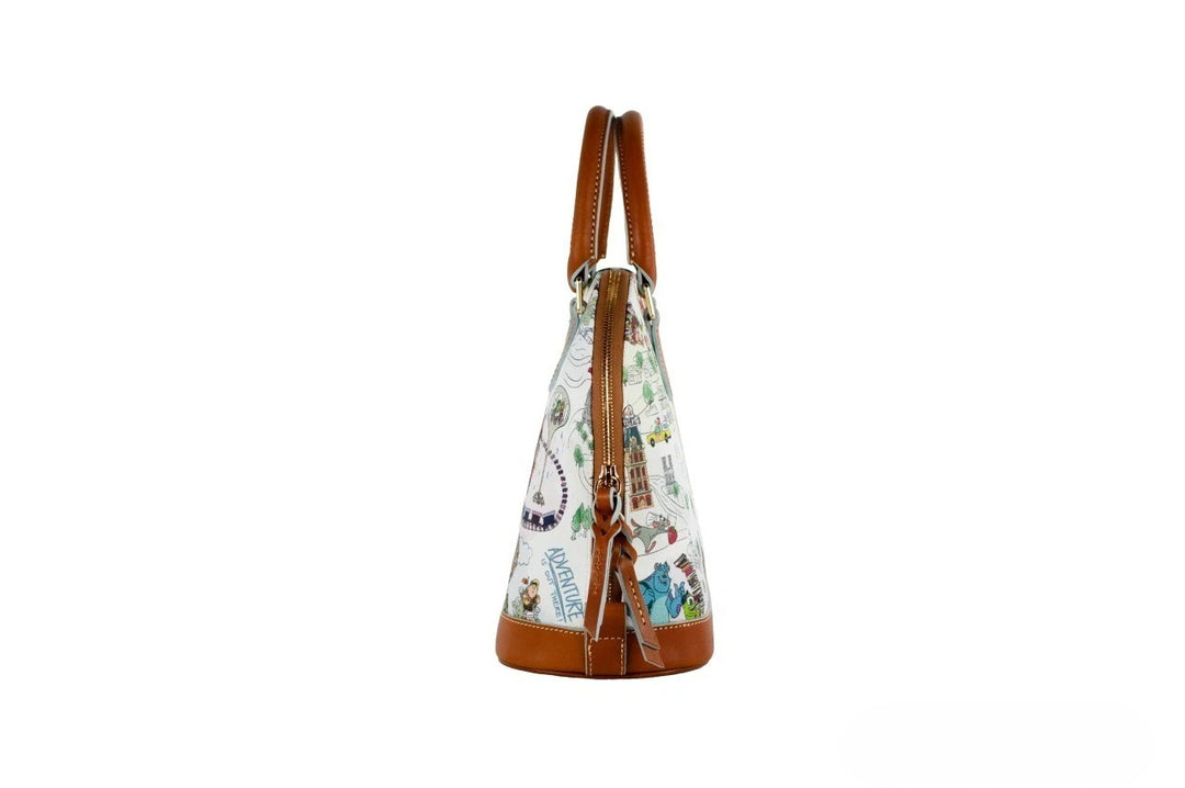 Dooney &amp; Bourke Disney Pixar Maps Satchel Crossbody Bag Purse