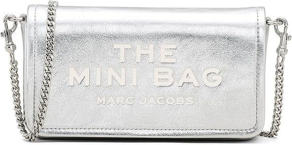 Marc Jacobs - The Metallic Leather Chain Mini Bag - Silver